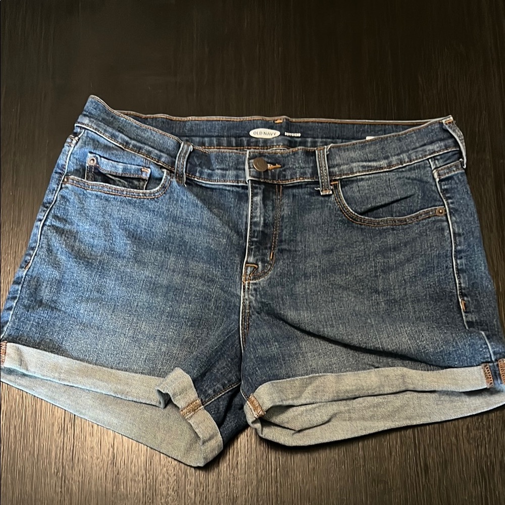 Old Navy Blue Jean Shorts with Cuffed Hem